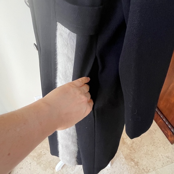 Vintage Large Kapmoor Wool Mink Black Coat Size L - Picture 11 of 15